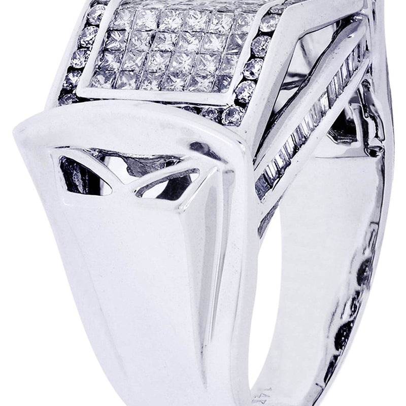 White Gold Mens Diamond Ring| 1.45 Carats| 13.67 Grams
