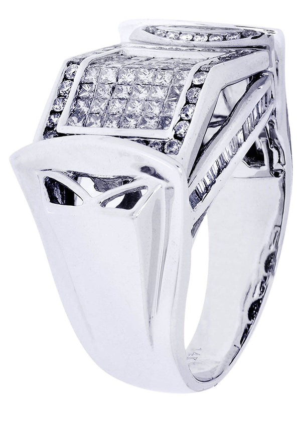 White Gold Mens Diamond Ring| 1.45 Carats| 13.67 Grams