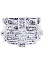 White Gold Mens Diamond Ring| 1.55 Carats| 16.98 Grams