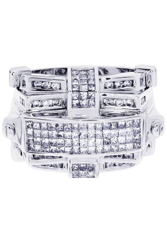 White Gold Mens Diamond Ring| 1.55 Carats| 16.98 Grams