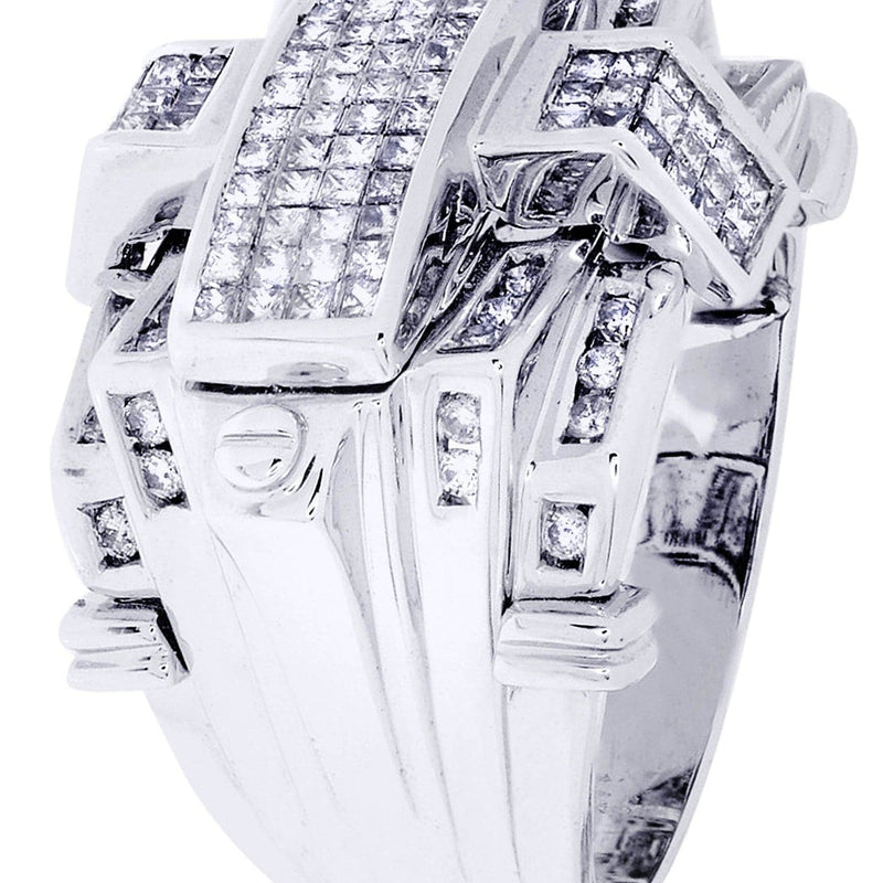 White Gold Mens Diamond Ring| 1.55 Carats| 16.98 Grams