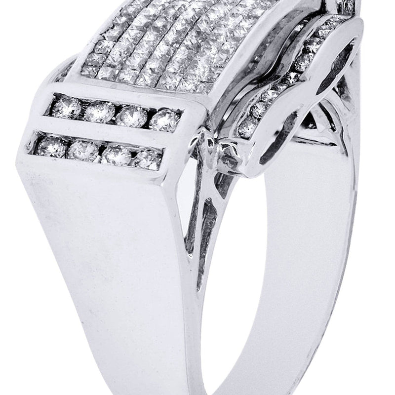 White Gold Mens Diamond Ring| 1.39 Carats| 11.66 Grams