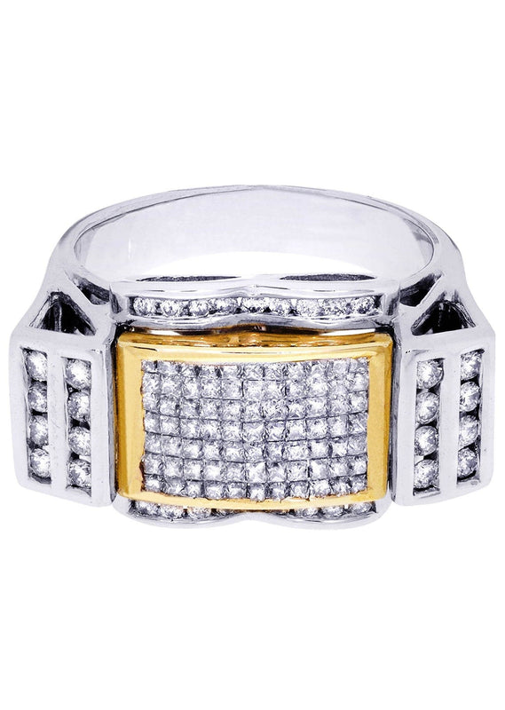 White Gold Mens Diamond Ring| 1.41 Carats| 11.41 Grams