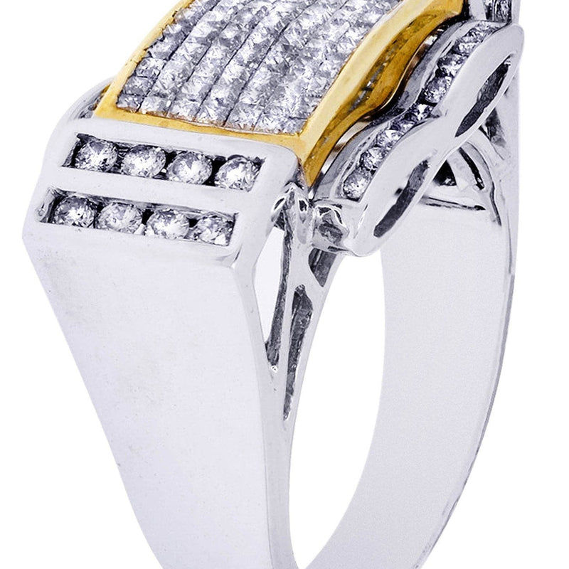 White Gold Mens Diamond Ring| 1.41 Carats| 11.41 Grams