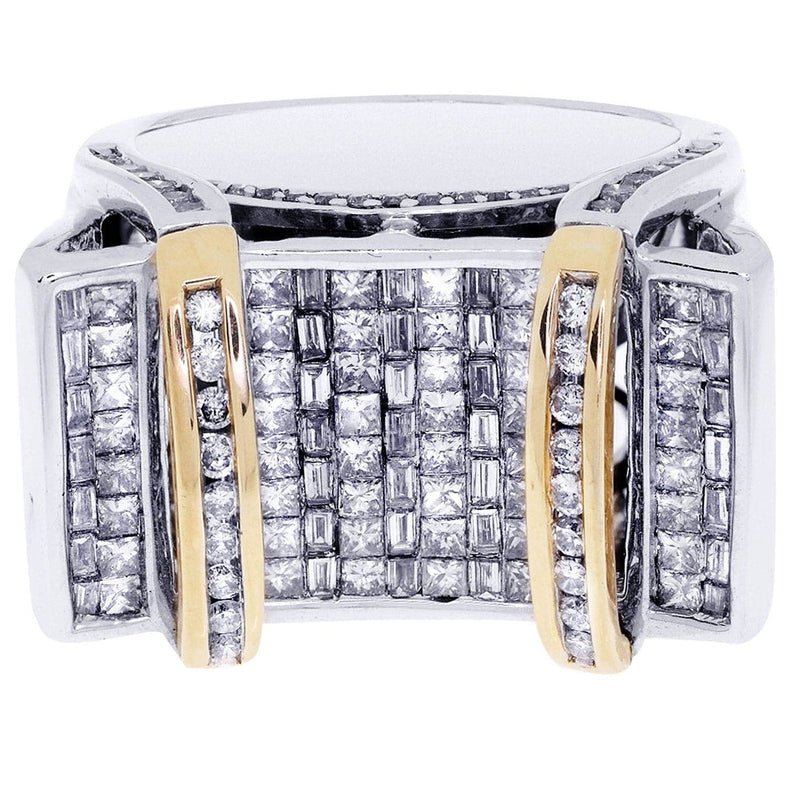 White Gold Mens Diamond Ring| 2.73 Carats| 21.09 Grams