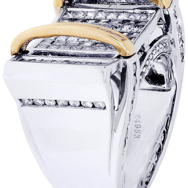 White Gold Mens Diamond Ring| 2.73 Carats| 21.09 Grams