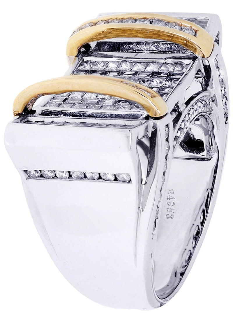 White Gold Mens Diamond Ring| 2.73 Carats| 21.09 Grams