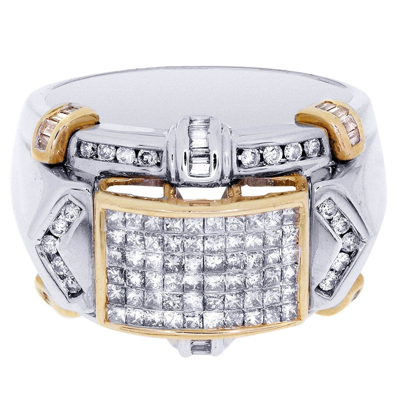 White Gold Mens Diamond Ring| 1.2 Carats| 12.95 Grams