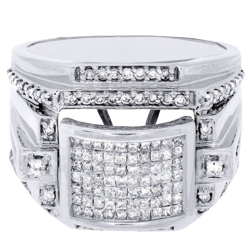White Gold Mens Diamond Ring| 1.43 Carats| 15.3 Grams