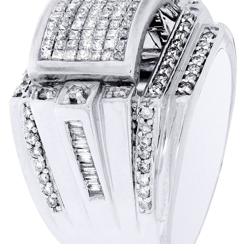 White Gold Mens Diamond Ring| 1.43 Carats| 15.3 Grams