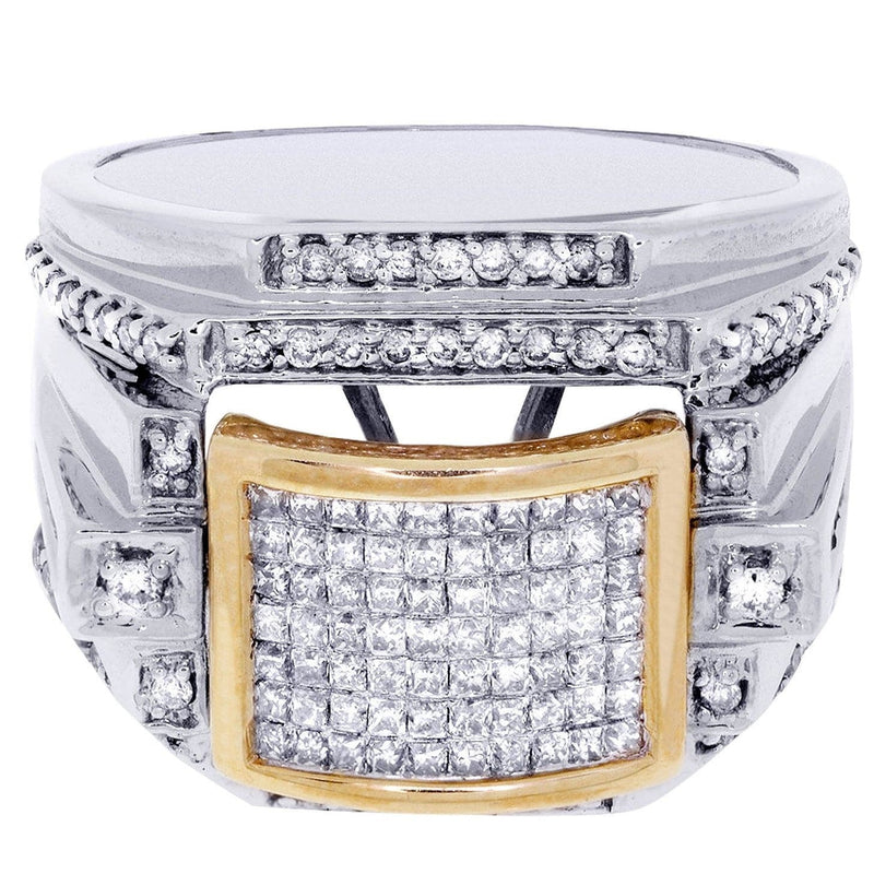 White Gold Mens Diamond Ring| 1.46 Carats| 15.16 Grams