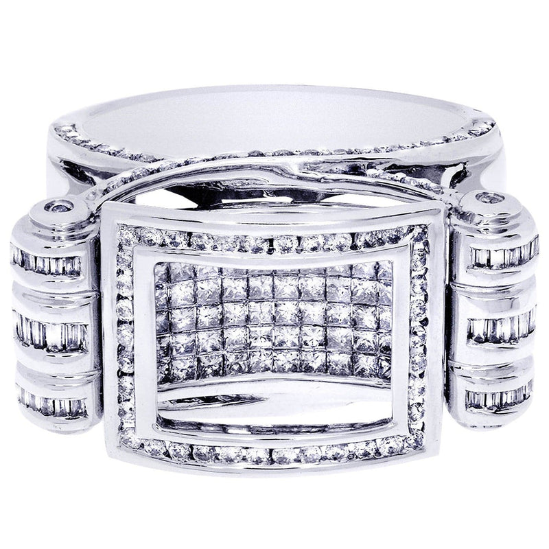 White Gold Mens Diamond Ring| 1.7 Carats| 15.5 Grams