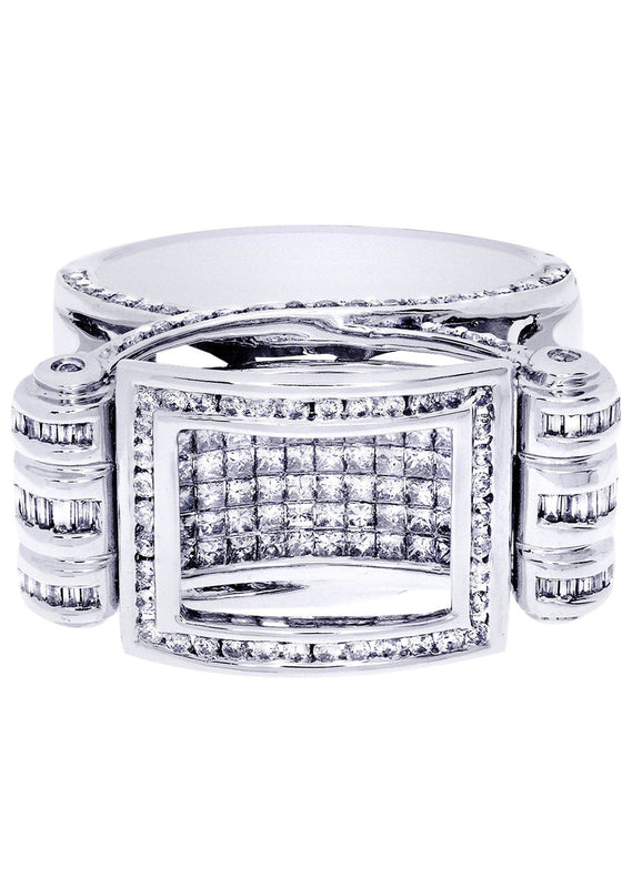 White Gold Mens Diamond Ring| 1.7 Carats| 15.5 Grams