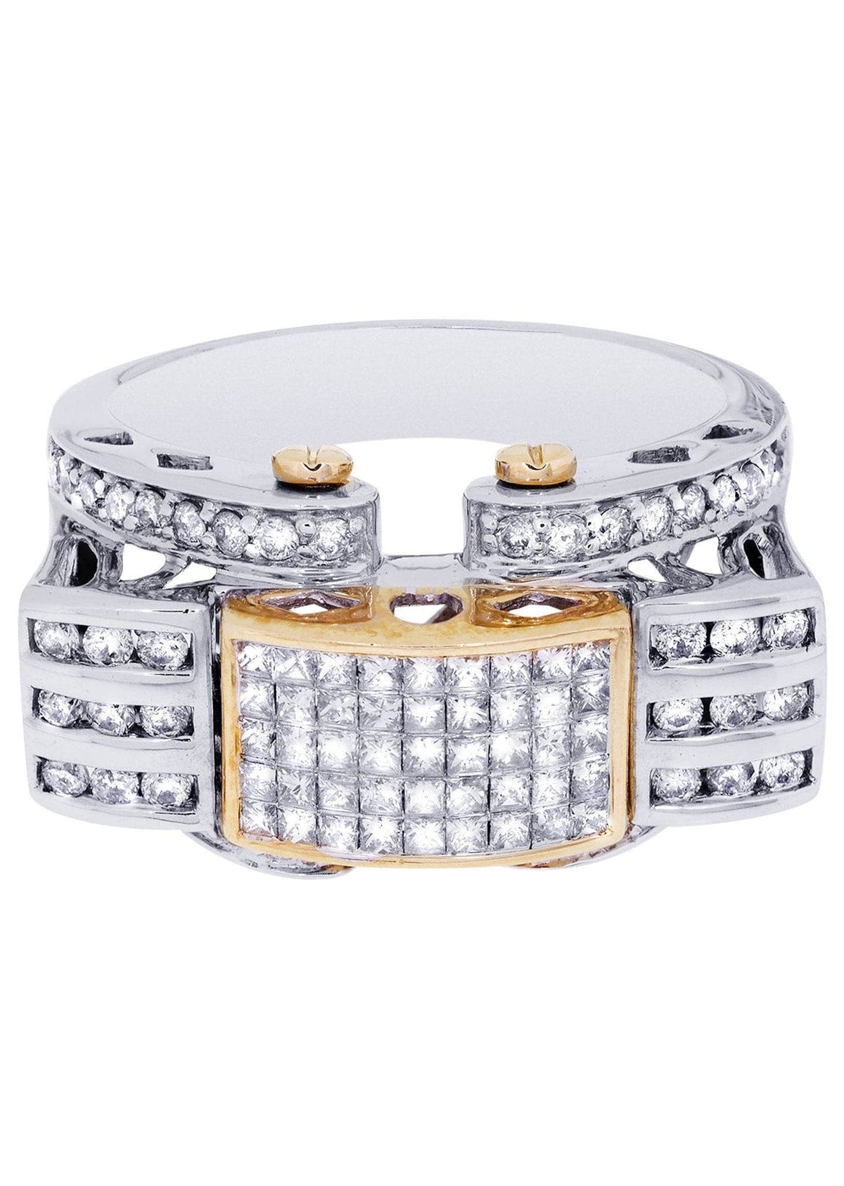 White Gold Mens Diamond Ring| 1.37 Carats| 13.37 Grams
