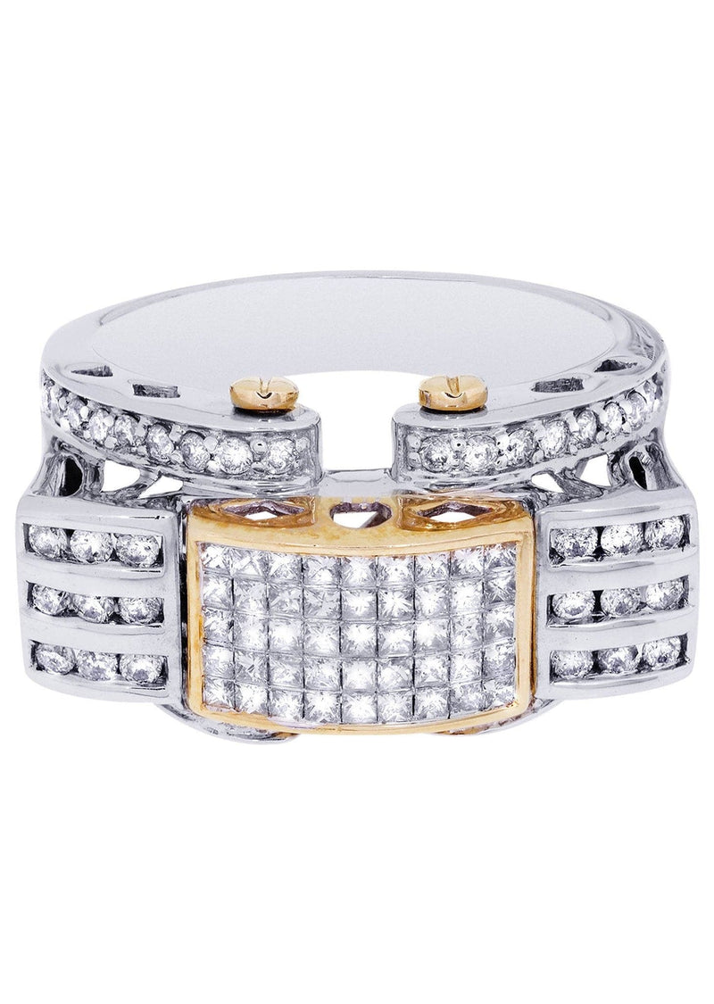 White Gold Mens Diamond Ring| 1.37 Carats| 13.37 Grams