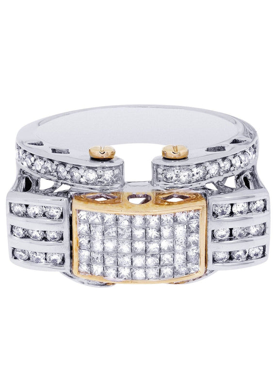 White Gold Mens Diamond Ring| 1.37 Carats| 13.37 Grams
