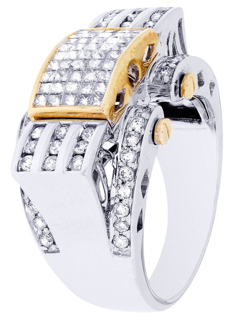 White Gold Mens Diamond Ring| 1.37 Carats| 13.37 Grams