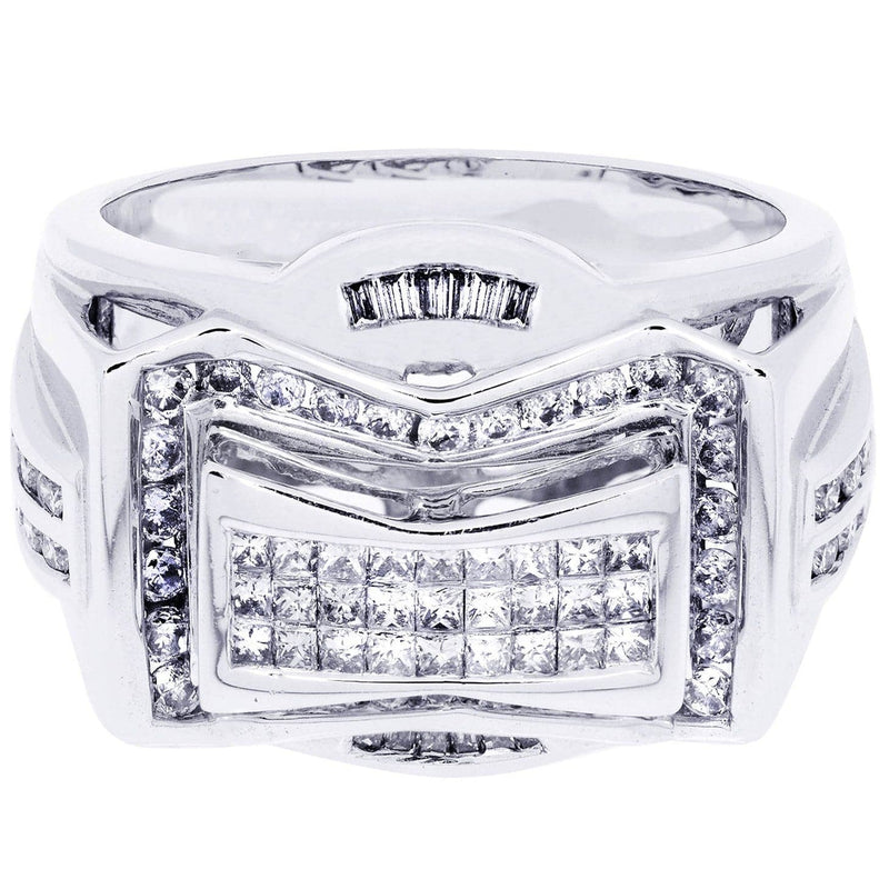 White Gold Mens Diamond Ring| 0.89 Carats| 13.65 Grams