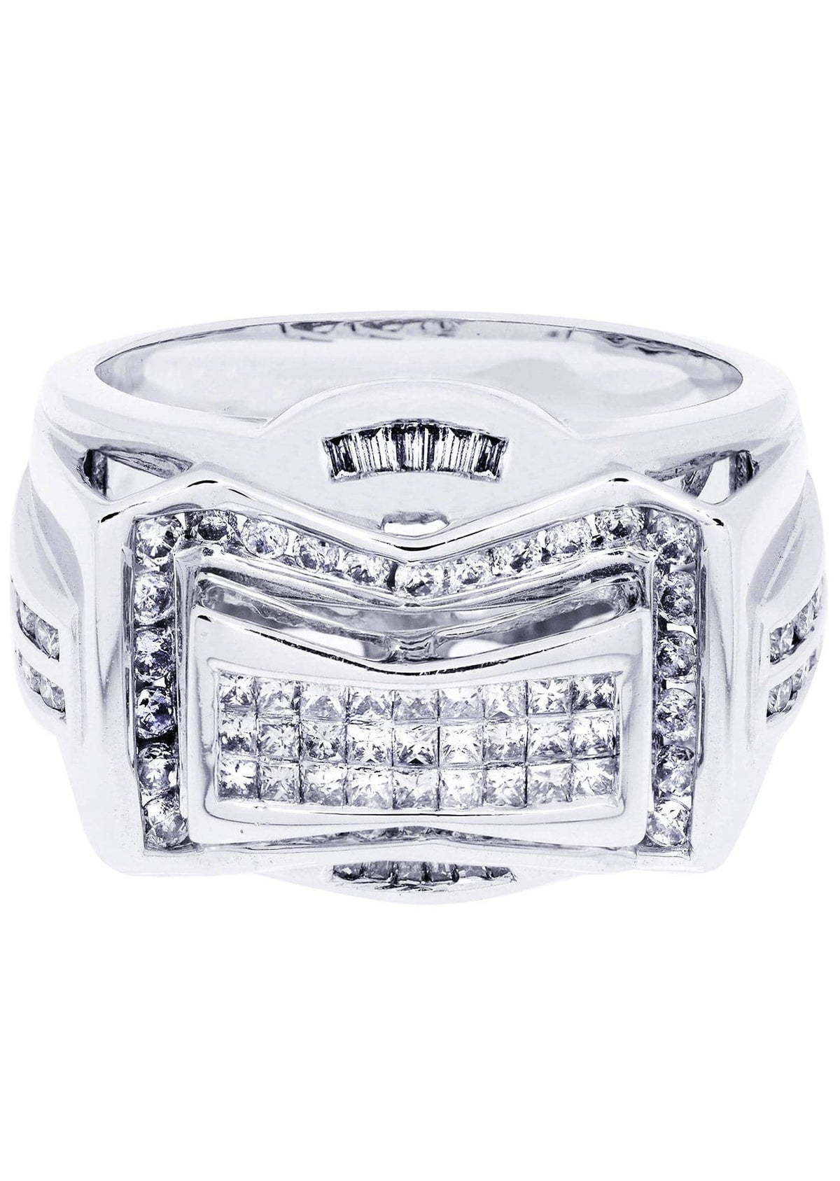 White Gold Mens Diamond Ring| 0.89 Carats| 13.65 Grams