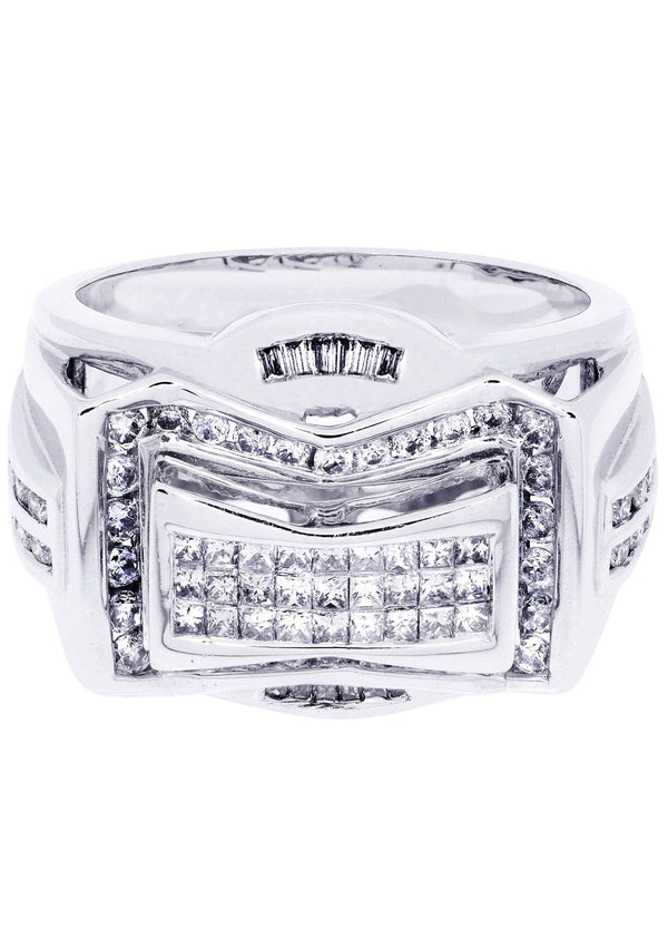 White Gold Mens Diamond Ring| 0.89 Carats| 13.65 Grams