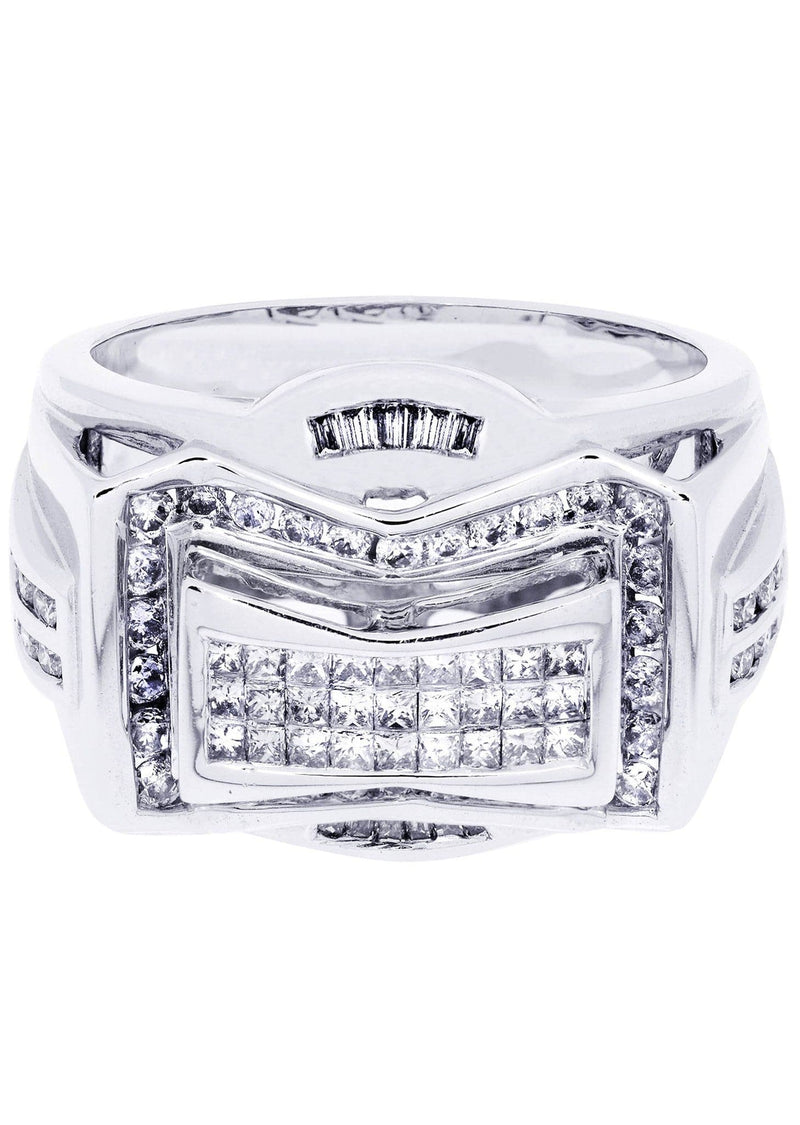 White Gold Mens Diamond Ring| 0.89 Carats| 13.65 Grams
