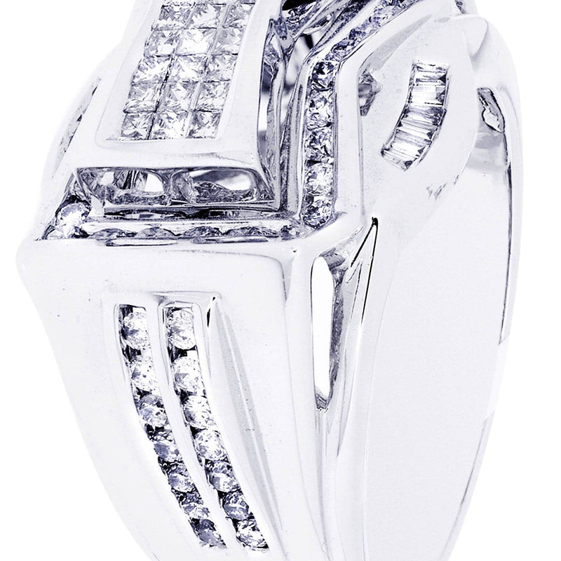 White Gold Mens Diamond Ring| 0.89 Carats| 13.65 Grams