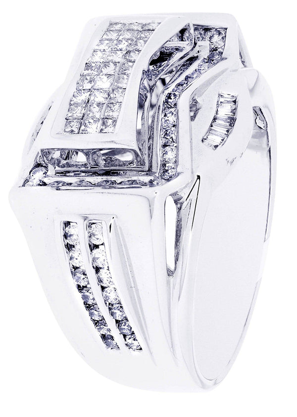 White Gold Mens Diamond Ring| 0.89 Carats| 13.65 Grams