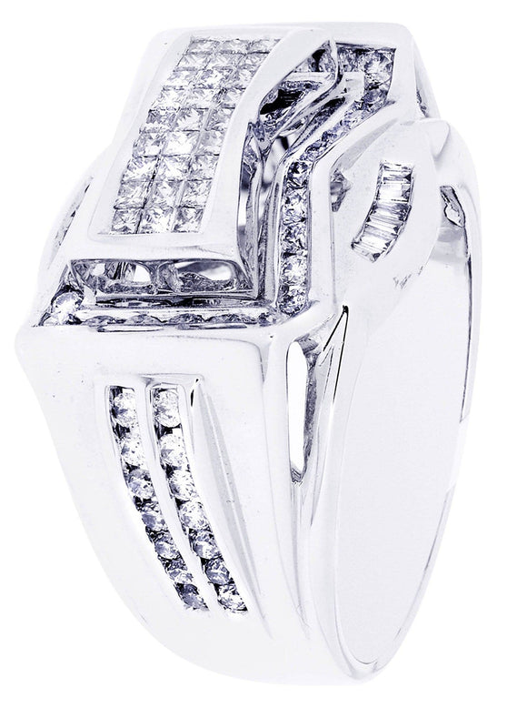 White Gold Mens Diamond Ring| 0.89 Carats| 13.65 Grams