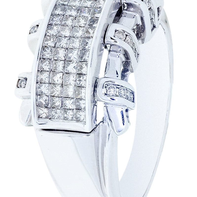 White Gold Mens Diamond Ring| 0.19 Carats| 10.75 Grams