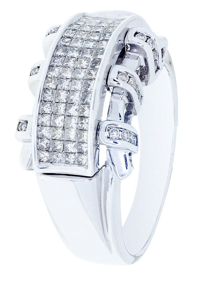 White Gold Mens Diamond Ring| 0.19 Carats| 10.75 Grams