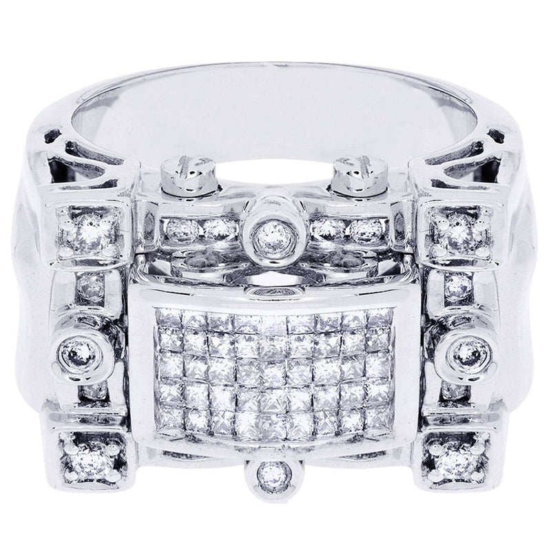 White Gold Mens Diamond Ring| 0.37 Carats| 13.7 Grams