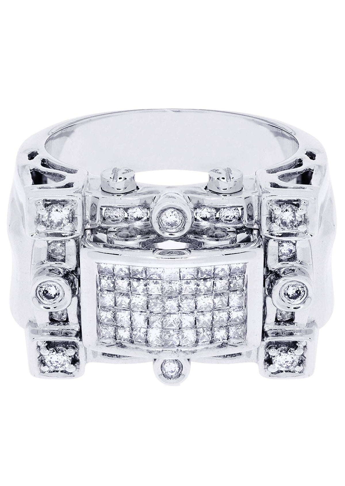 White Gold Mens Diamond Ring| 0.37 Carats| 13.7 Grams