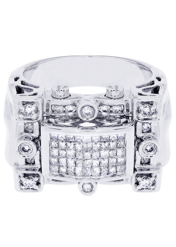 White Gold Mens Diamond Ring| 0.37 Carats| 13.7 Grams