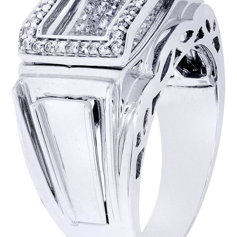 White Gold Mens Diamond Ring| 1.2 Carats| 13.75 Grams