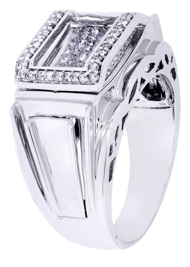 White Gold Mens Diamond Ring| 1.2 Carats| 13.75 Grams