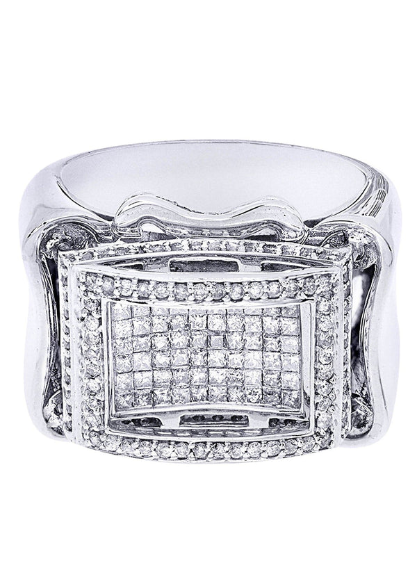 White Gold Mens Diamond Ring| 1.2 Carats| 18.26 Grams