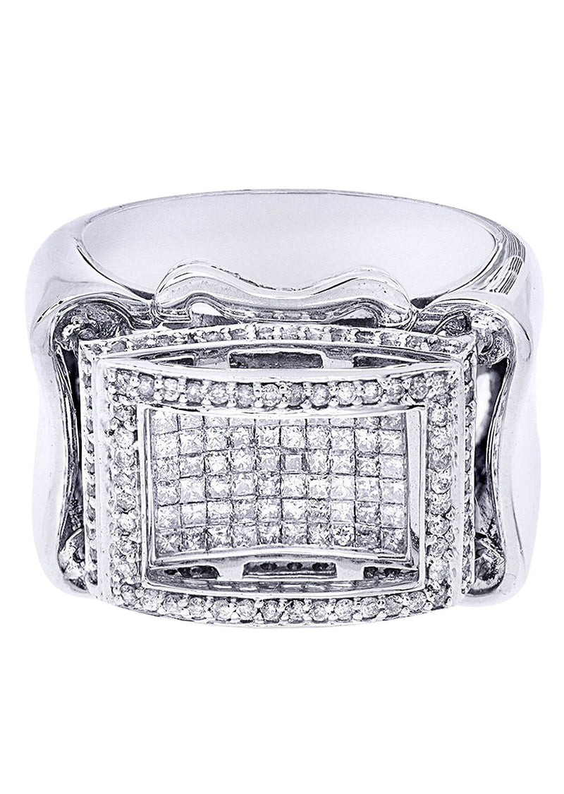 White Gold Mens Diamond Ring| 1.2 Carats| 18.26 Grams