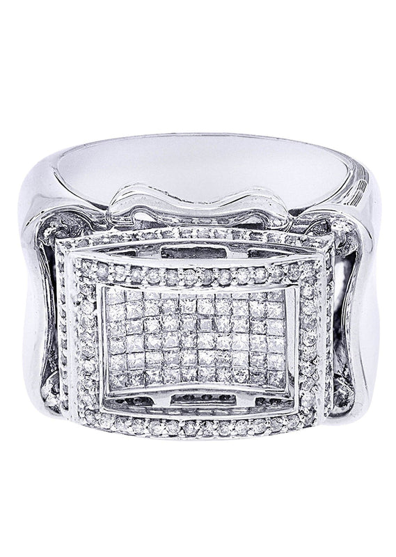 White Gold Mens Diamond Ring| 1.2 Carats| 18.26 Grams