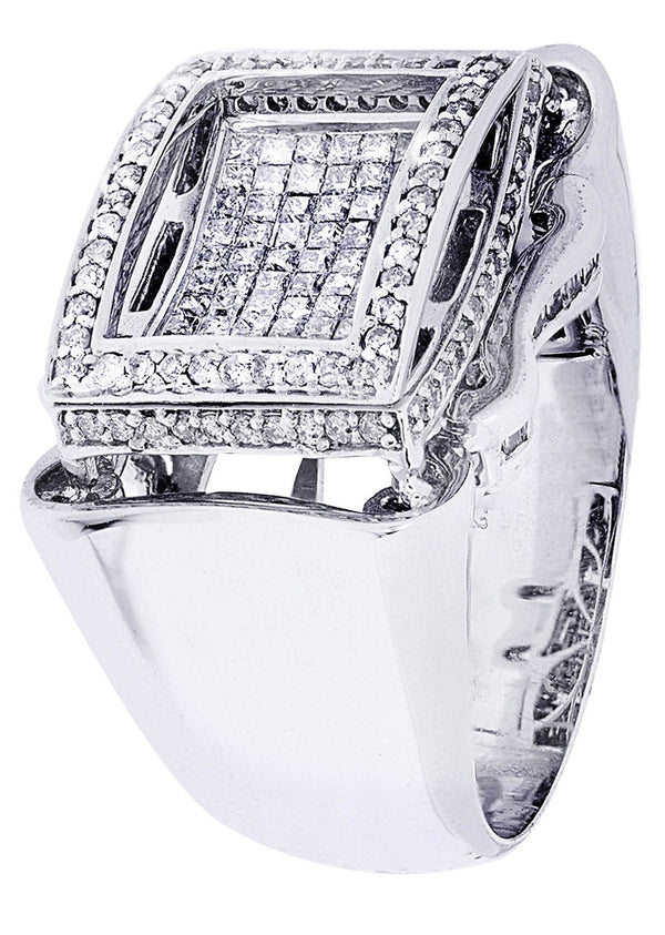 White Gold Mens Diamond Ring| 1.2 Carats| 18.26 Grams