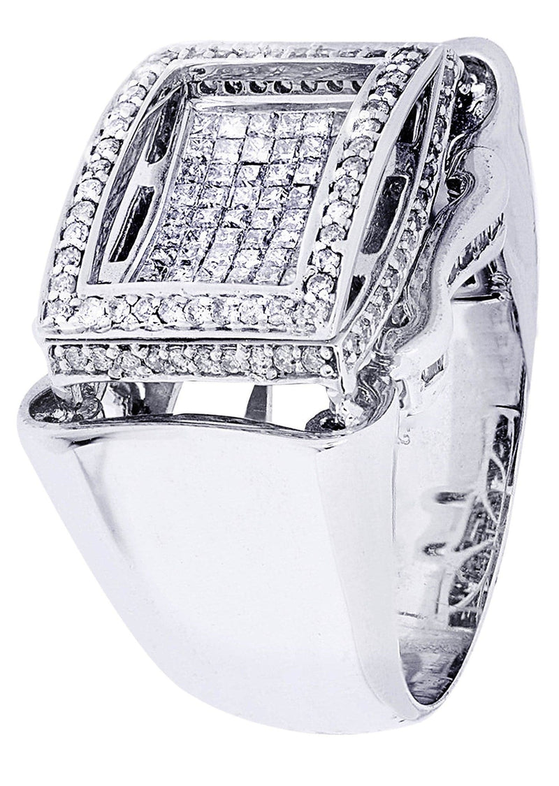 White Gold Mens Diamond Ring| 1.2 Carats| 18.26 Grams