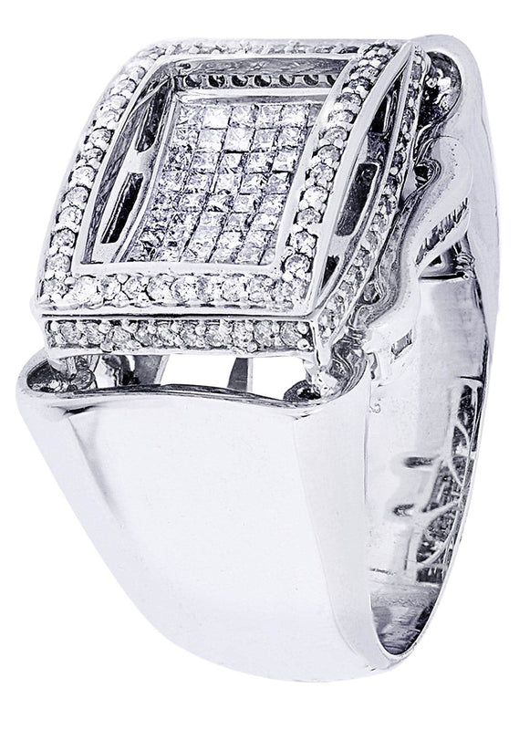 White Gold Mens Diamond Ring| 1.2 Carats| 18.26 Grams