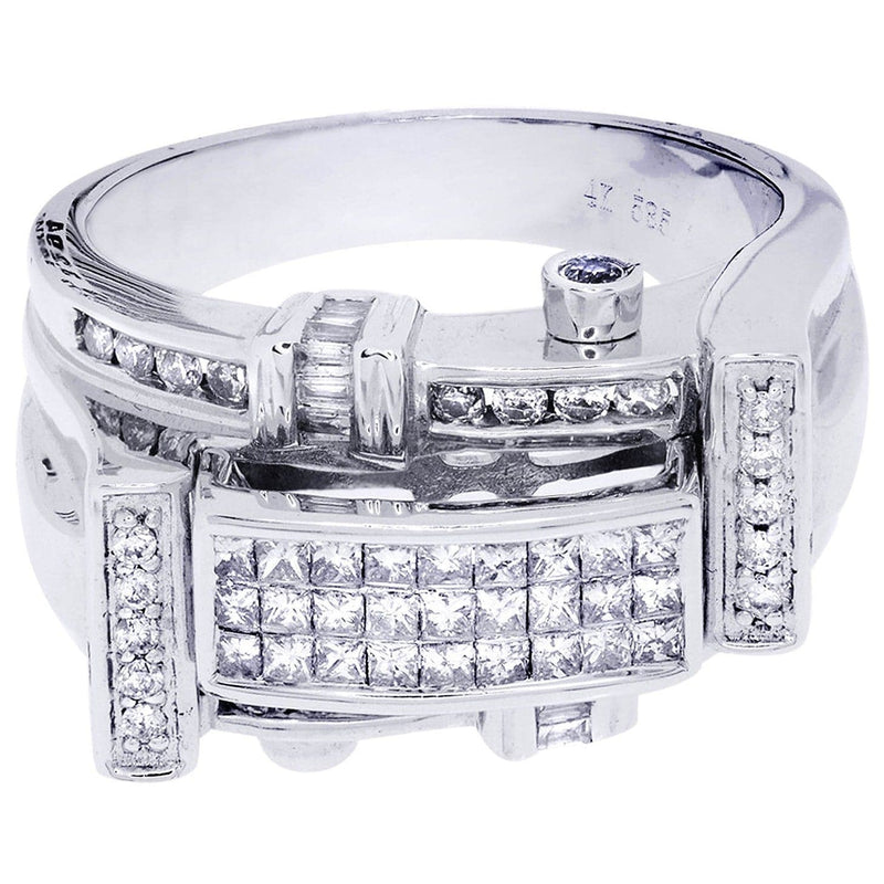 White Gold Mens Diamond Ring| 0.38 Carats| 12.77 Grams
