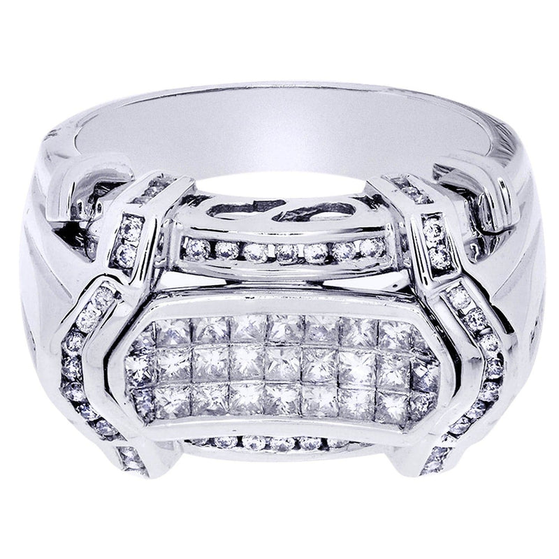 White Gold Mens Diamond Ring| 1.23 Carats| 14.28 Grams