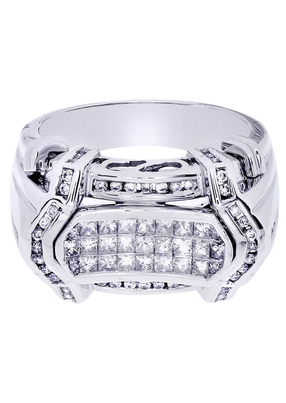 White Gold Mens Diamond Ring| 1.23 Carats| 14.28 Grams
