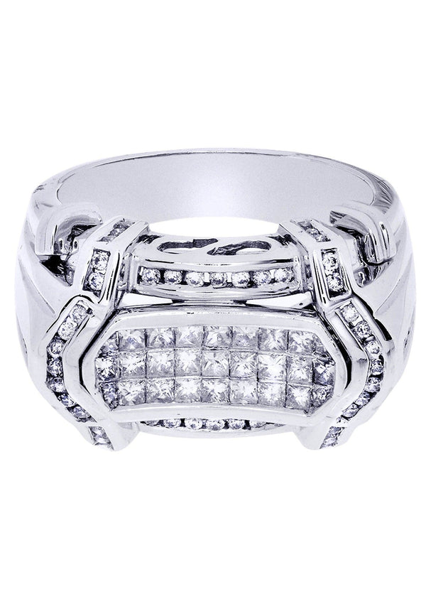 White Gold Mens Diamond Ring| 1.23 Carats| 14.28 Grams
