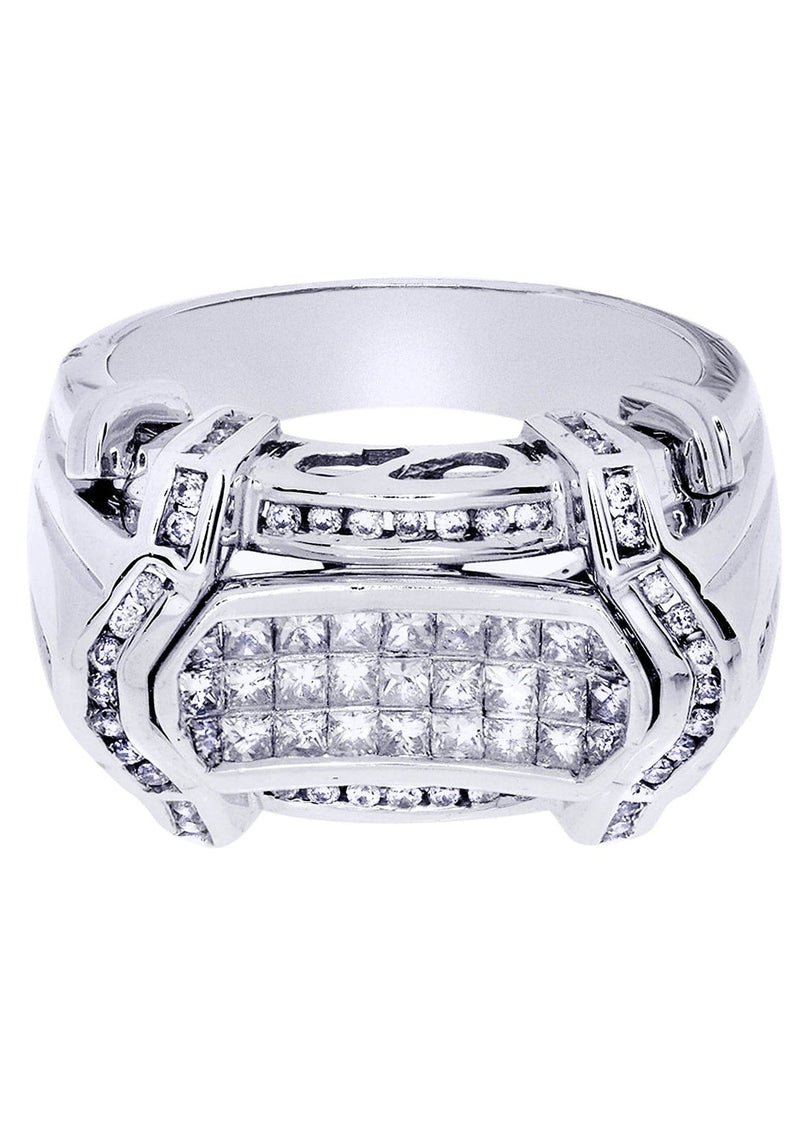 White Gold Mens Diamond Ring| 1.23 Carats| 14.28 Grams