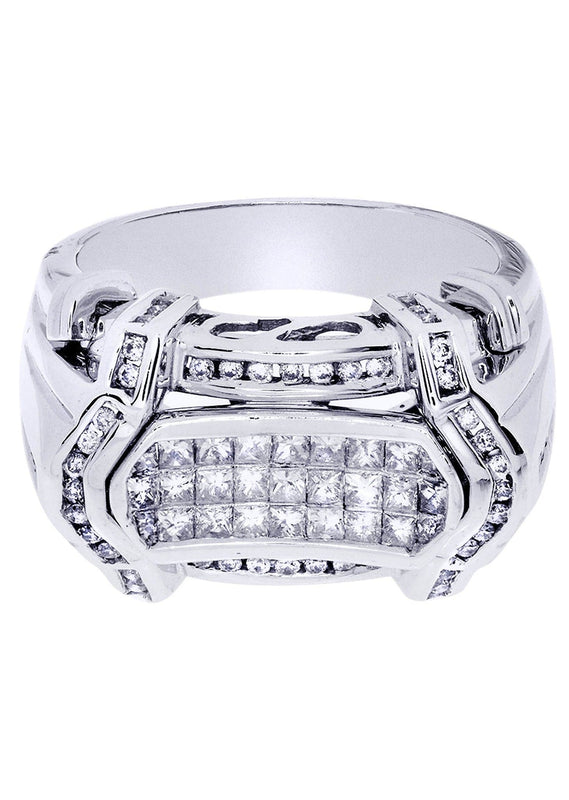 White Gold Mens Diamond Ring| 1.23 Carats| 14.28 Grams