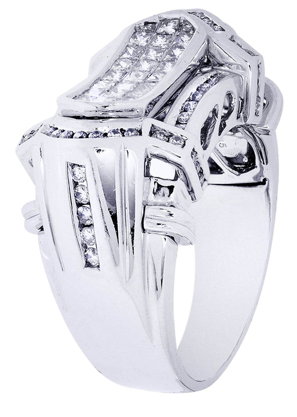 White Gold Mens Diamond Ring| 1.23 Carats| 14.28 Grams