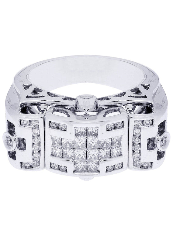 White Gold Mens Diamond Ring| 0.73 Carats| 12.18 Grams