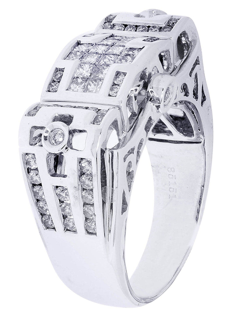 White Gold Mens Diamond Ring| 0.73 Carats| 12.18 Grams